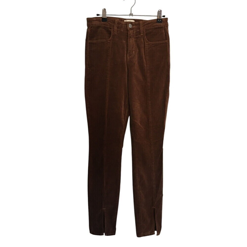 L'Agence Jeans Women's Size 25 Brown Jyothi Cotton Blend Velvet